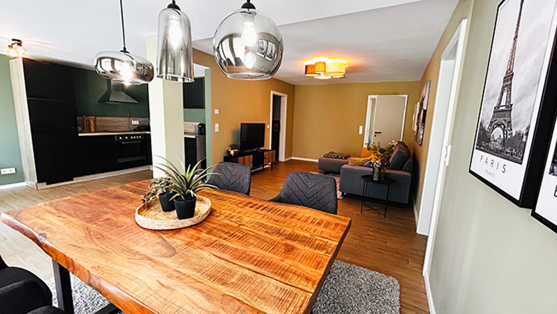 Modern vakantieappartement met hond, interieur Morsbach