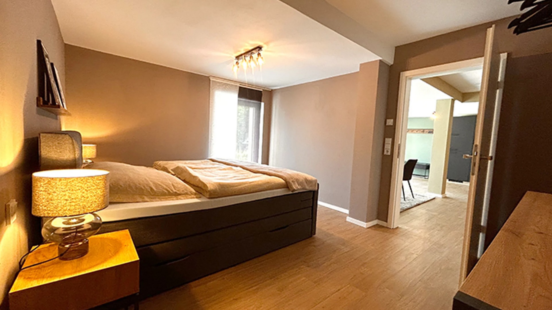 Gezellige slaapkamer vakantiewoning Morsbach